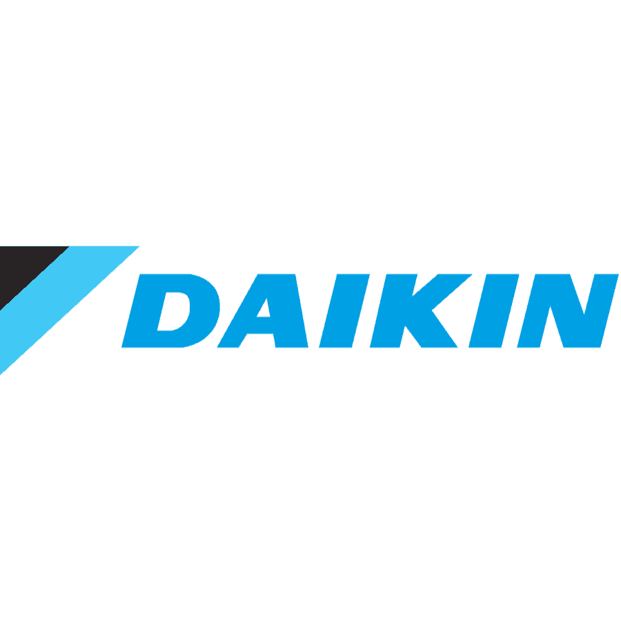 Daikin skyblue and black logo.